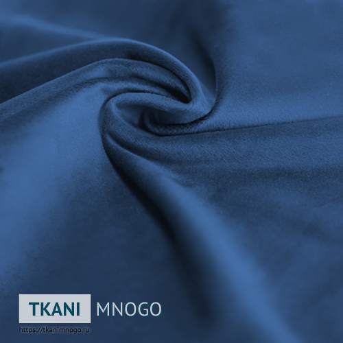 Фото “АМО-24” (однотонный синий) - обивки бархата