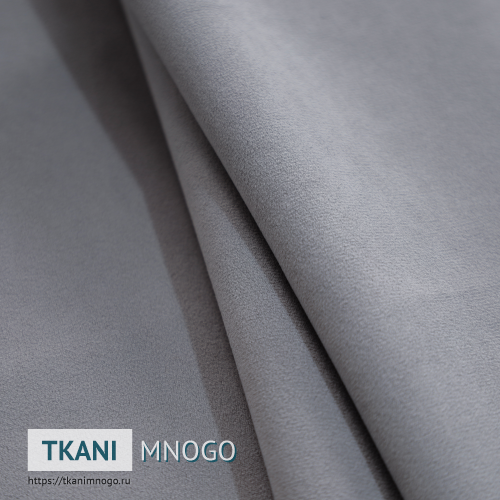 Фото внешнего вида велюра “84” (однотонный серый)