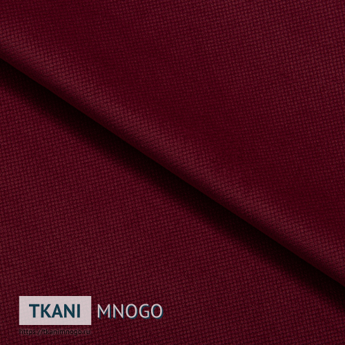 Фото ткани велюра “28” (однотонный красный)