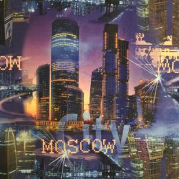 Микровелюр Сюжетные - Moscow city - Материал Сюжетные (Микровелюр)