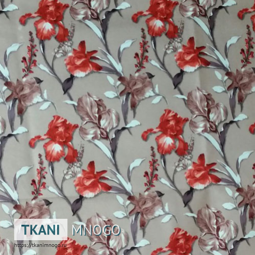 Фото рисунка микровелюра “NH 6822-1” мультиколор, цветы.