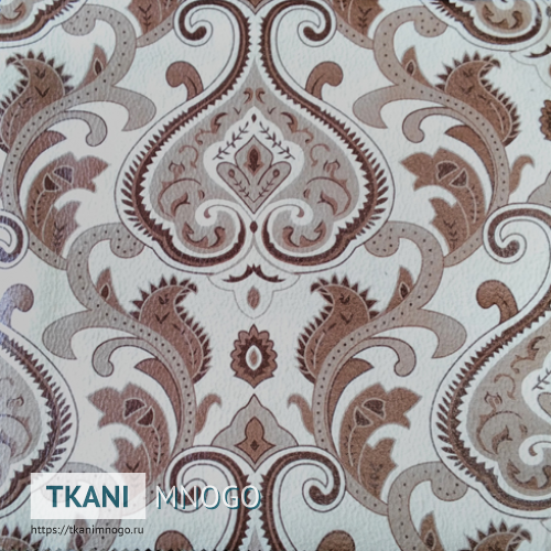 Фото материала 628-1(арт.) - белый вензель. Производитель Китай. Замша - внешний вид.